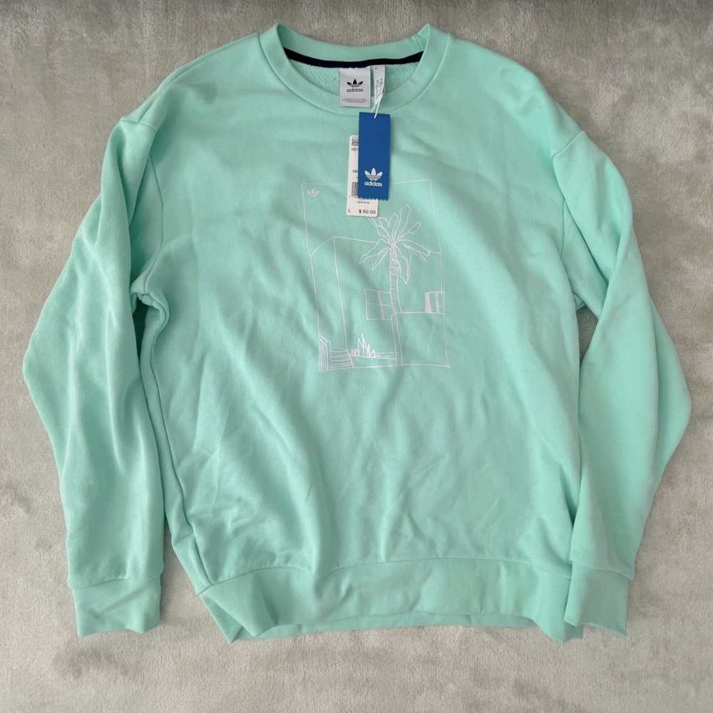 Adidas Graphic Crewneck Sweatshirt Mens Size L